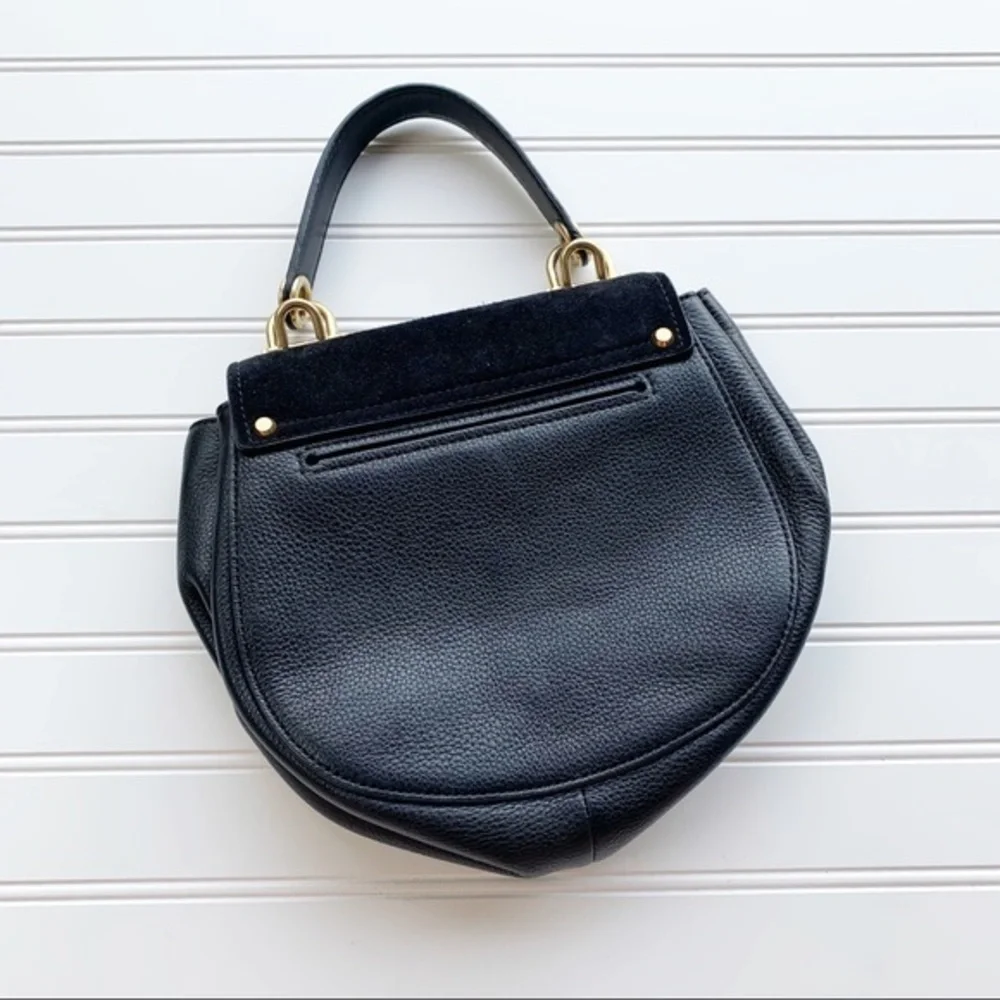 Michael Kors Isadore Black Medium Suede Satchel